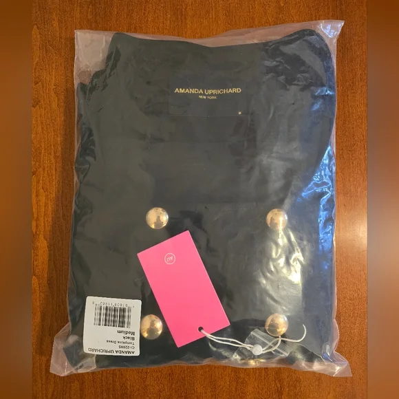 NEW Amanda Uprichard Black Tompkins Dress | Size Medium Retails $282 - Picture 8 of 10